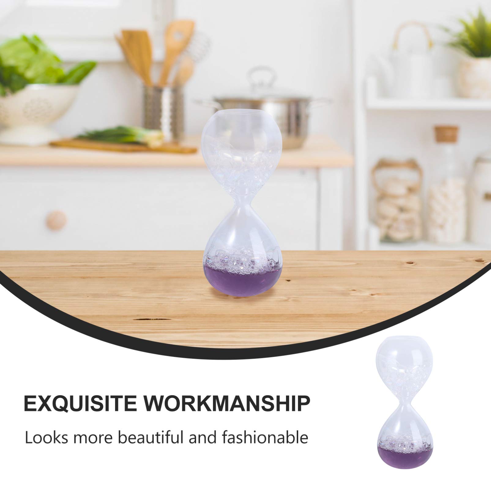 HEMOTON Bubble Clessidra Timer 5 Pollice Liquido Bolle Movimento Olio Gocce Clessidra Per Cucina Ufficio Misurazione Sci