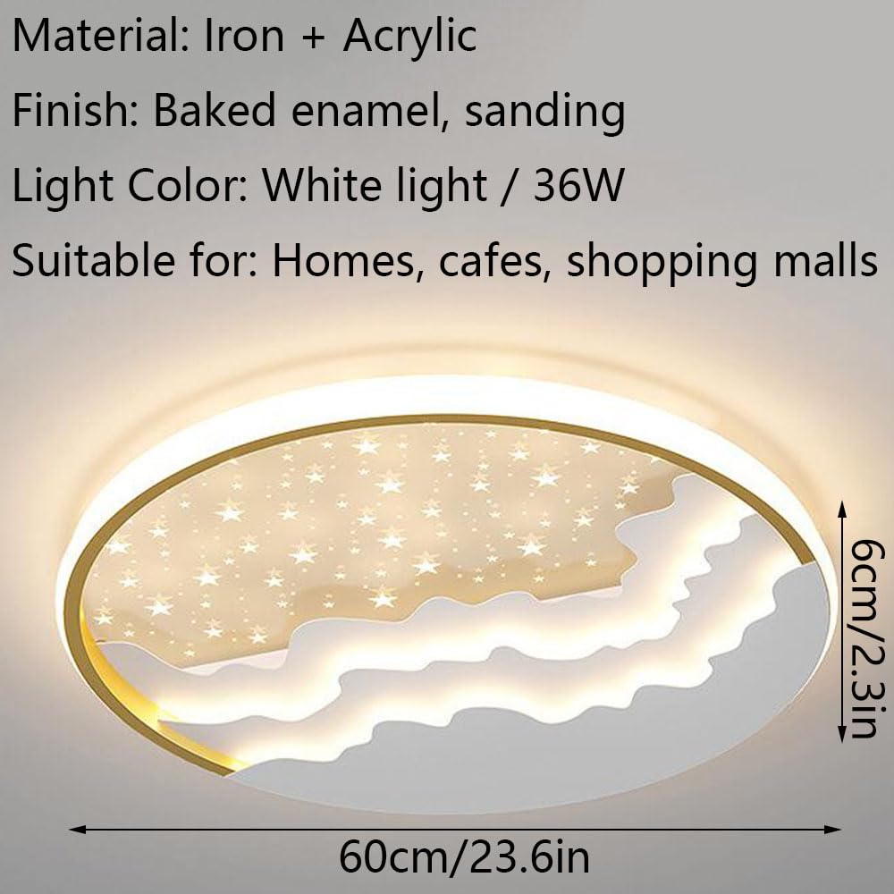 Lampa Do Salonu W Klimacie Atmosferycznym Okrągła Lampa Sufitowa Bez Możliwości Ściemniania 1 Sztuka Nordyckiej Minimalistycznej Oprawy Oświetleniowej Ultracienki, 1,9-calowy, Nowoczesny Klosz KNBVFHG