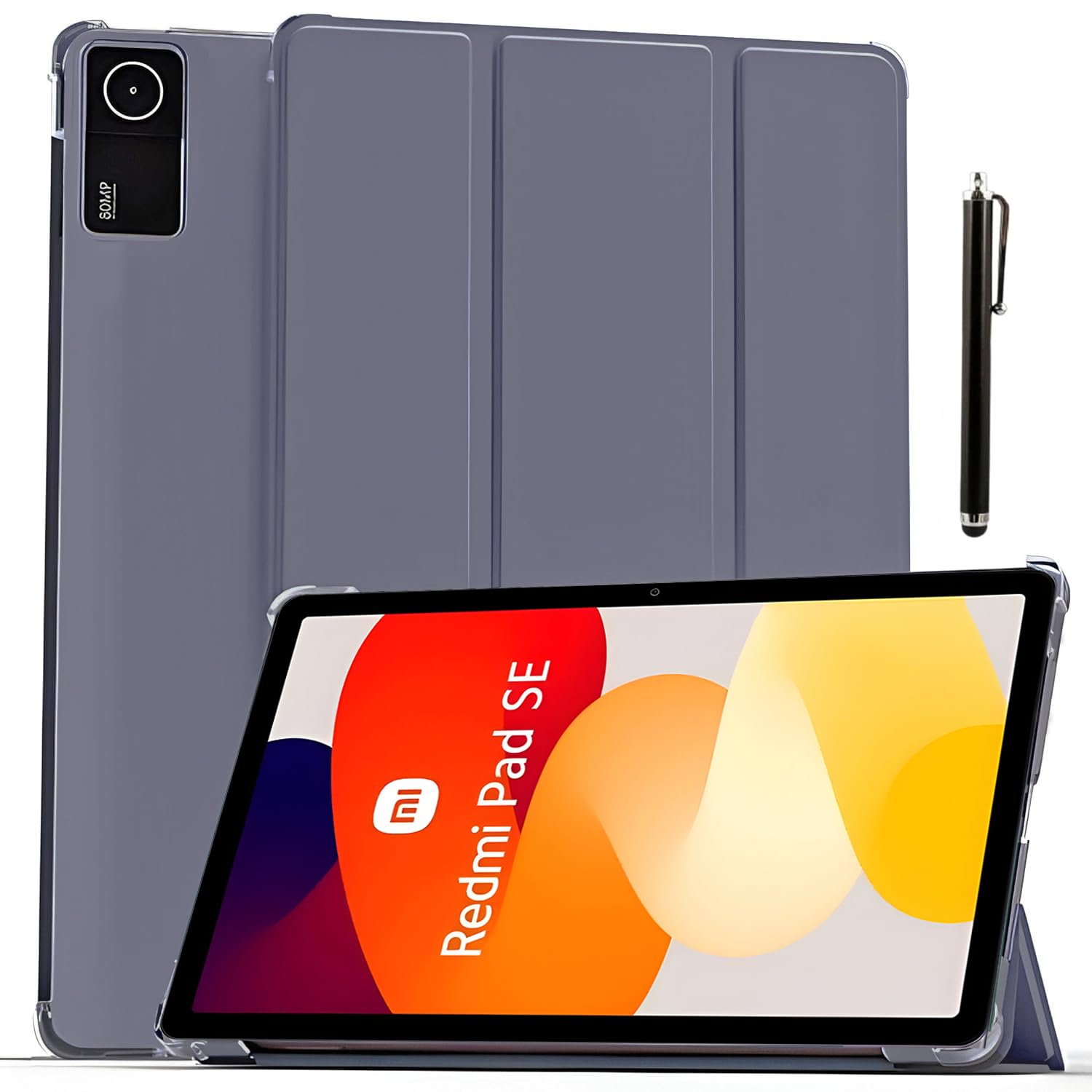 ProElite Case Cover for Redmi Pad SE 11 inch Cover, Smart Flip Case Cover for Redmi Pad SE 11 inch Translucent Back with Stylus Pen [Auto Sleep Wake Feature], Lavender