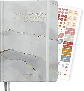 Terminplaner Undatiert A5 ”GOLDADER” Lebenskompass® - Schöner Hardcover 