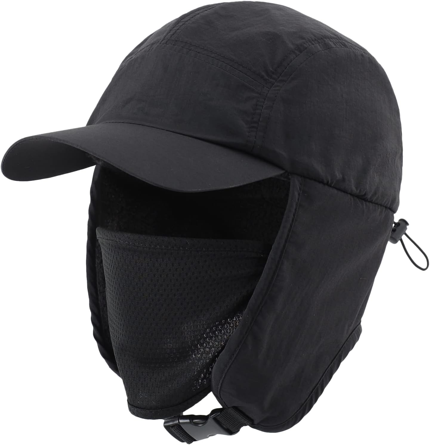 Home Prefer UPF50+ Waterproof Mens Winter Hat Fleece Lined Earflaps Trooper Trapper Hat for Hunting Hiking Cycling Face Cover