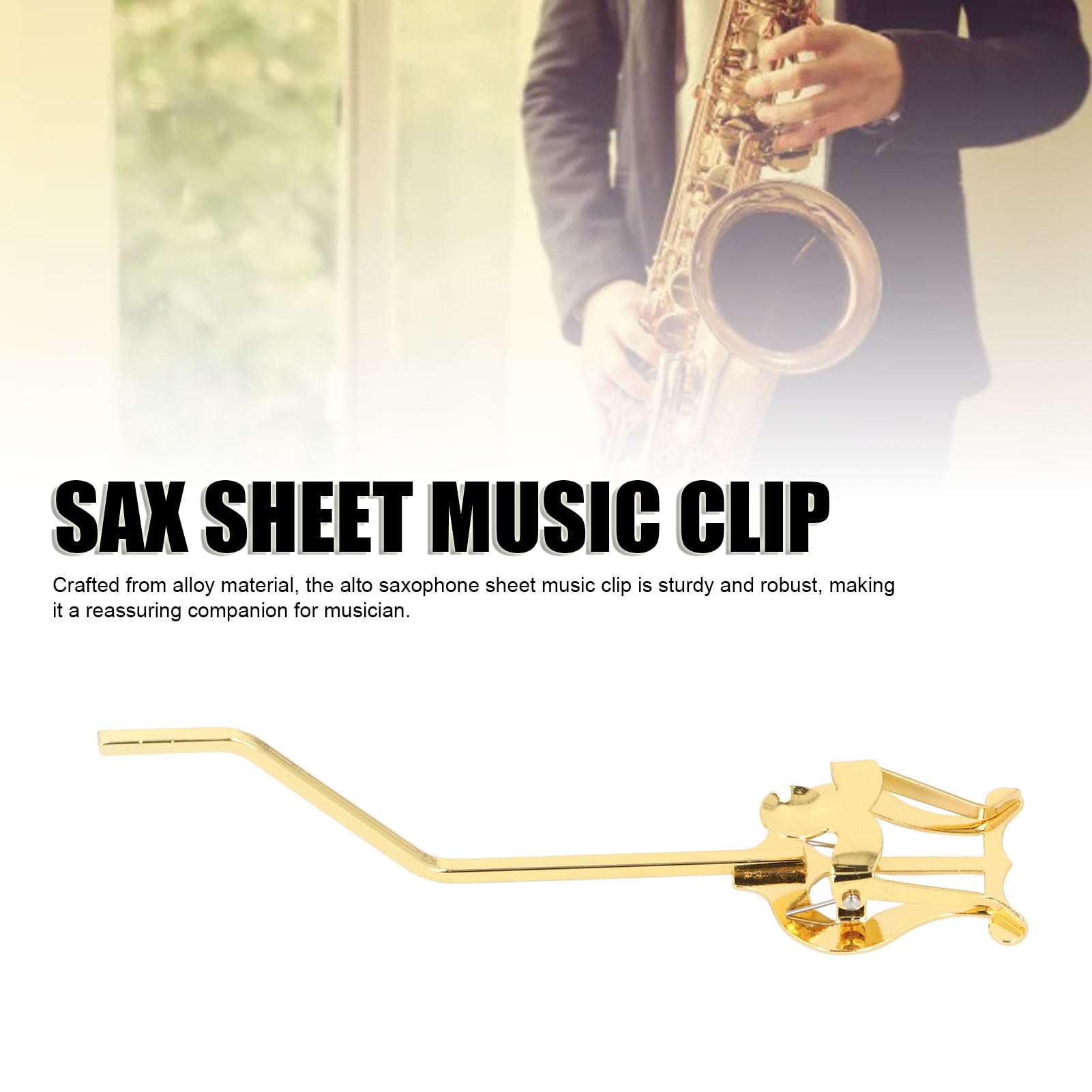 Supporto da Marcia per Sax, Supporto a Morsetto per Spartiti per Sassofono Tenore Contralto