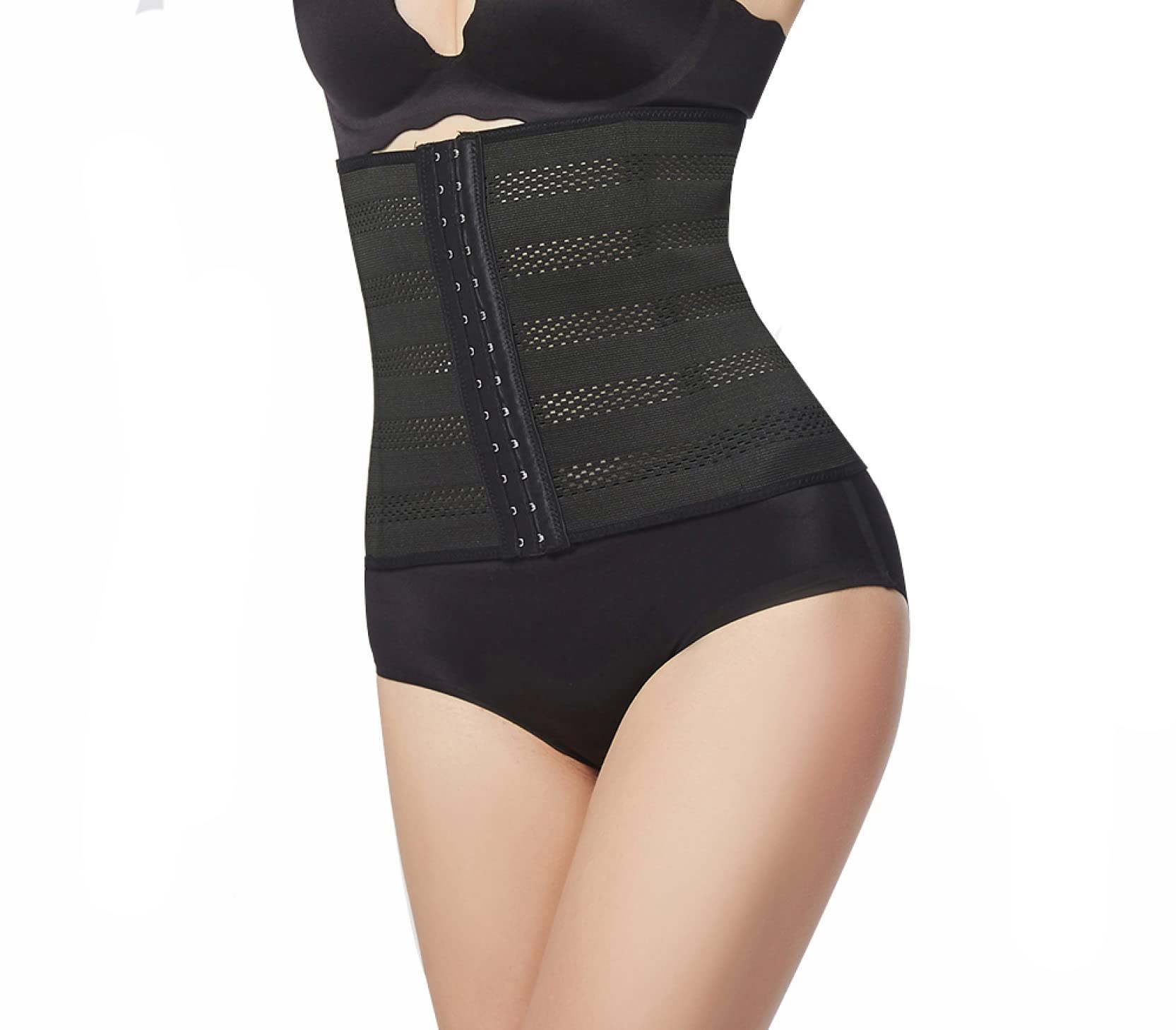 Faja posparto para Mujer, Faja Adelgazante, corsé, Bustiers y corsé, Moldeador de Cintura de Talla Grande (S007 Negro M)