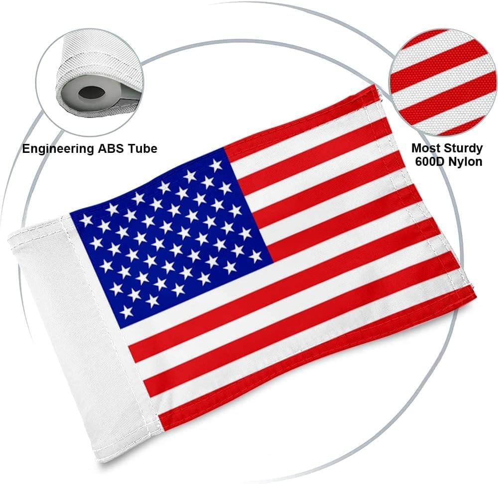 Standard Golf Flag Double Side American Golf Pin Flag Practic Putting Green Golf Flag For Backyard Garden Double-Sewn 600D Nylon Miniature Pin Flag (20"x13")