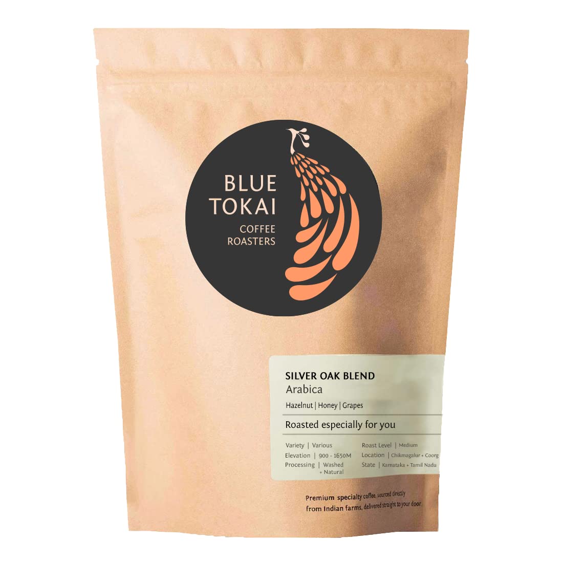 Blue Tokai Coffee Roasters Silver Oak Cafe Blend - Medium Roast Bag|Pourover Grind 1 Kg|Rich & Smooth Coffee Blend|100% Arabica Beans|Specialty Coffee|Freshly Roasted Ground Coffee