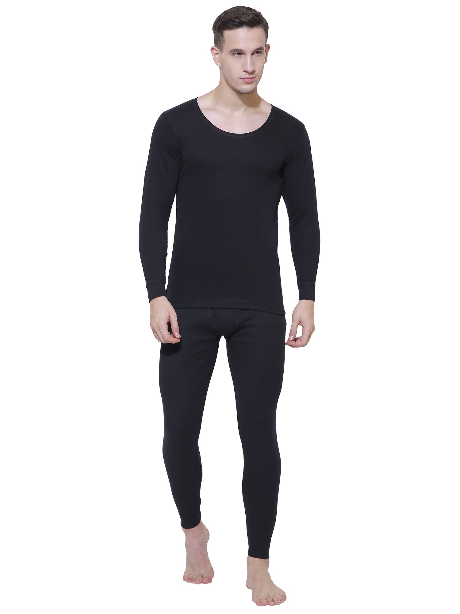 Bodycare InsiderBodycare Anti-Bacterial Black Solid Men Thermal Top