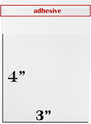 200 Pcs 3x4 Crystal Clear Resealable Recloseable CellophaneSelfSeal Bags