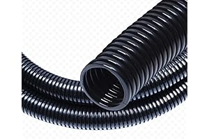 "Dog Friendly Home Essentials Cable Management, Black 15 FT 1/2\" Wire Loom Split Tubing"