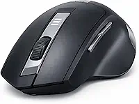 Mouse Ergonômico Sem Fio Recarregável, 1600 DPI Ajustável, USB/Bluetooth 2.4G, Redução de Tensão no Pulso e Tendinite, Cliques Silenciosos, Ideal para Trabalho Estudos e Jogos