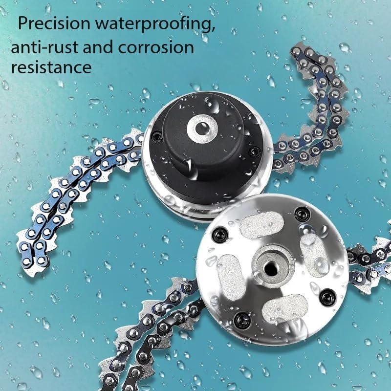 Waterproof Chain Trimmer Head, Anti-Rust & Corrosion Resistant Grass Cutter for Lawn Mower, Universal Fit(Washer Style)