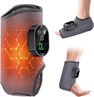 Fussmassagegerät Elektrisch, 3 In 1 Fußmassagegerät Durchblutung, Foot Massager mit 3 Modi 6 Wärmestufen, Knöchel Massagegerät mit 3000mAh Akku, Fußmassage für Knöchel, Ferse, Sohle, Fußrücken