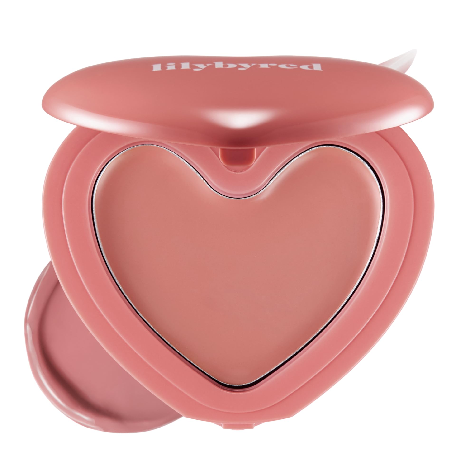 lilybyred Luv Beam Cheek Balm | Heart-Shaped Korean Cream Blush, Semi-Matte, Healthy Glow, Long-Lasting, Blendable & Buildable, Lightweight, Natural-Looking Color, 0.12 oz (08 Pinkie Crush)
