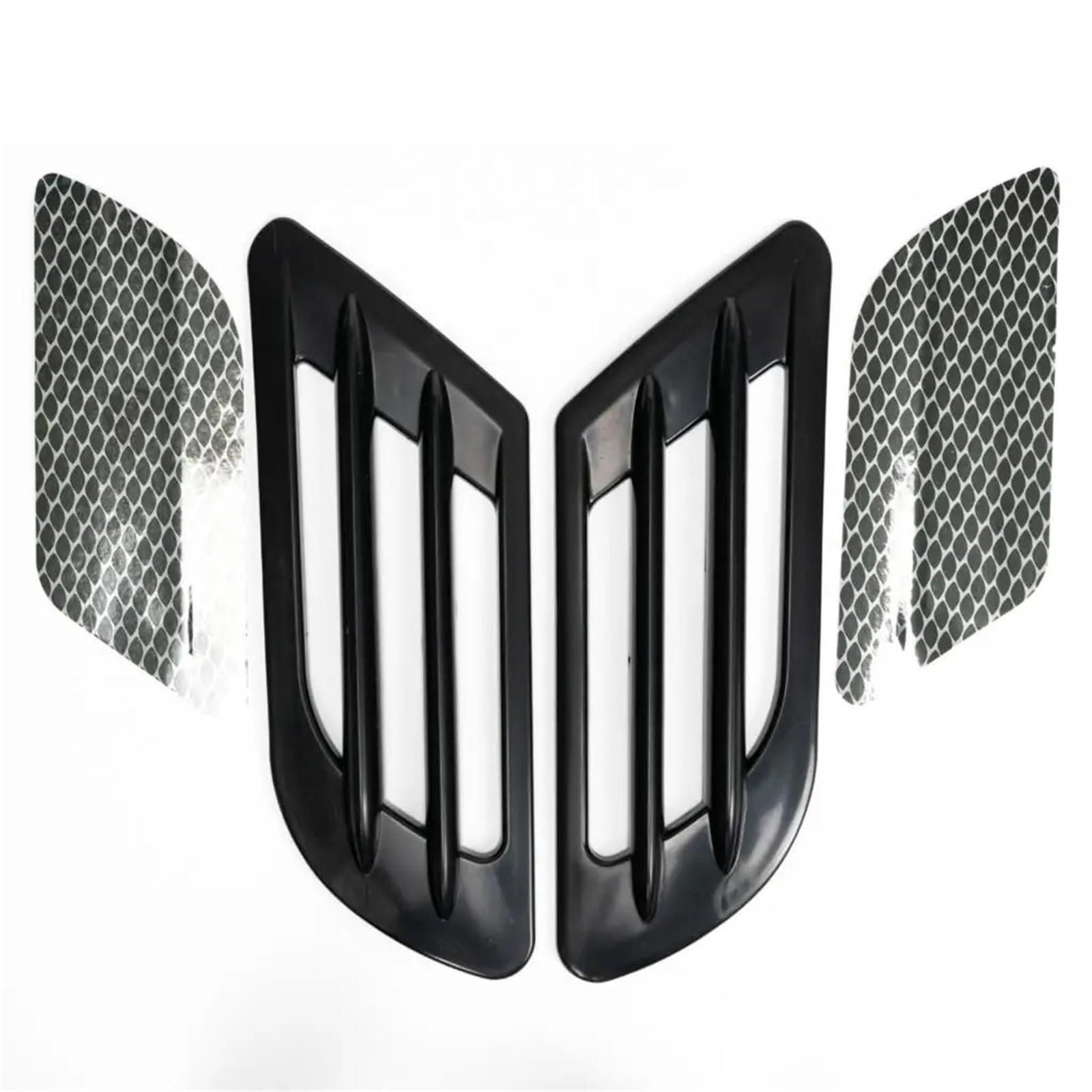EJUOYO Side Vent Decor Sticker Car Side Air Flow Vent Fender Hole Cover Intake Grille Duct Decoration Universal Sealed Bonnet Trim Car Fender Side Vents