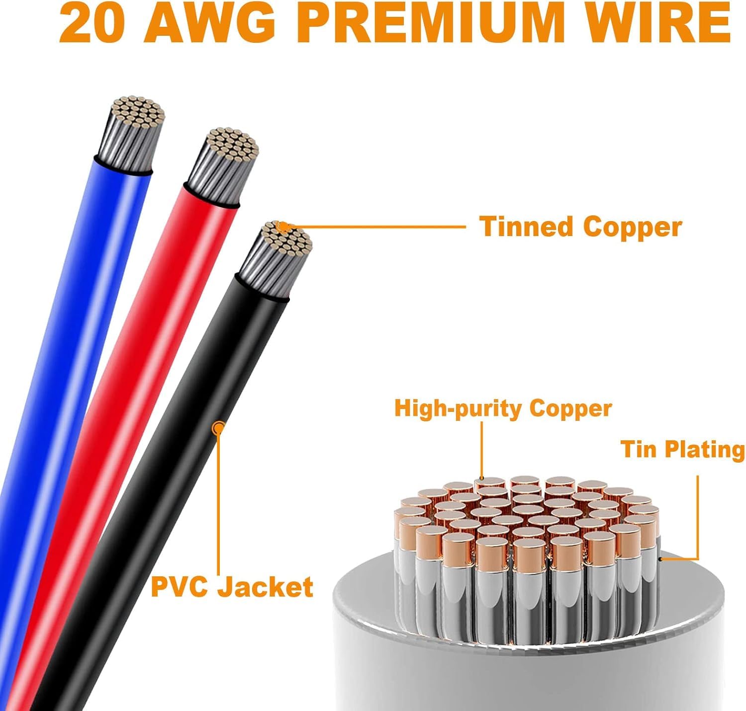 Kit de terminales de Conectores de Cable de desconexión rápida for automoción, 20 AWG x 10 cm, 1/2/3/4 Pines, 26 Juegos, Resistentes al Agua