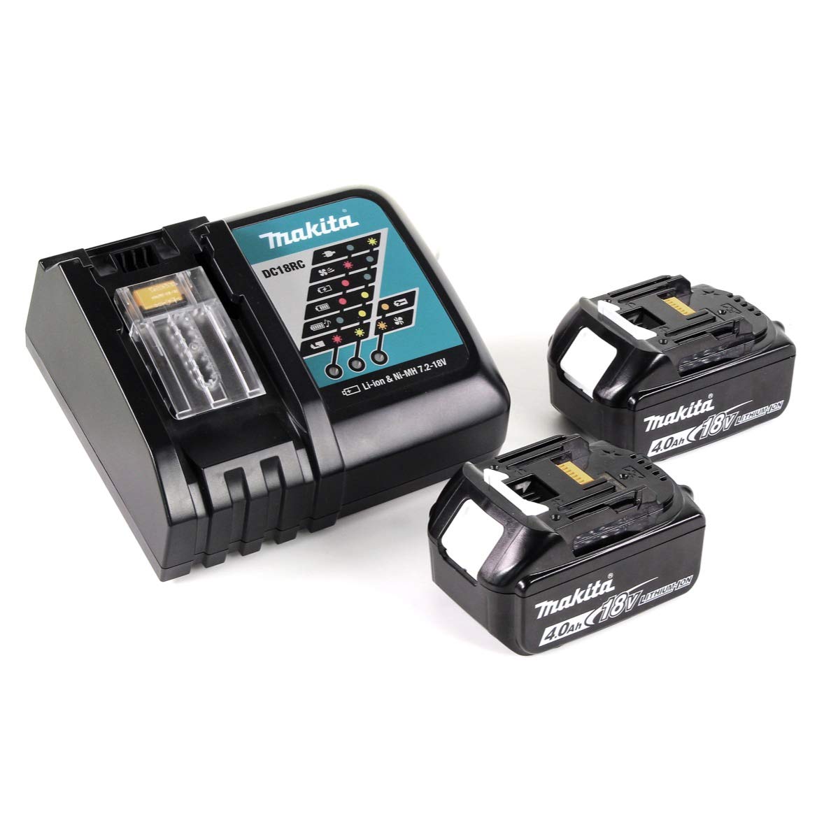 Makita DGA 511 RMJ akumulatorowa szlifierka kątowa 18 V 125 mm bezszczotkowa + 2 x akumulator 4,0 Ah + ładowarka + Makpac