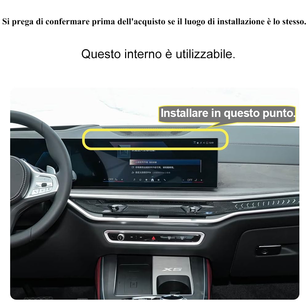 Porta Cellulare Auto Per BMW X5 / X6 / X7 accessori [Solo compatibile con BMW X5 e X6 e X7 G05, G06, G07, F95, F96 anni 2023-2025] Rotativo 360°、Funzionamento a una mano、Facile da installare