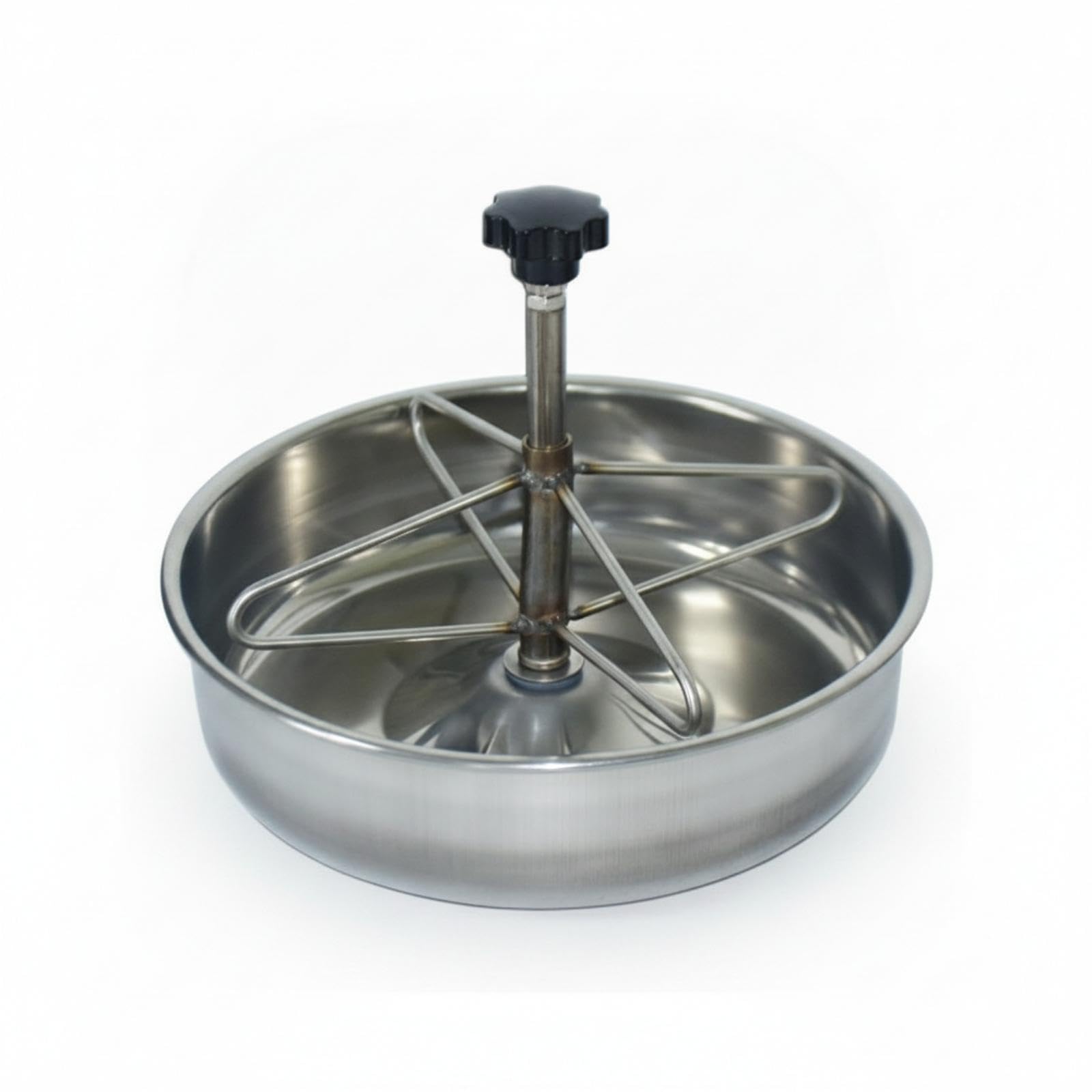 CALANDIS Piglet Feeding Trough Round Pig Feeder with Compartments Shallow Piglet Feeder for Piglets, Farrowing Crates, Nursery Pens 25CM 304 Stainless Steel-picture-54