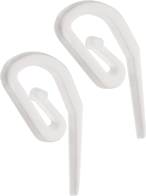 White Plastic Curtain Hooks | Hooks For Pencil Pleat, Window, Door & Shower Curtains | Heavy Duty Hook for Header Tape & Drapery | Pack of 50-2.8 x 1.2cm | The Bead Shop - A UK Brand