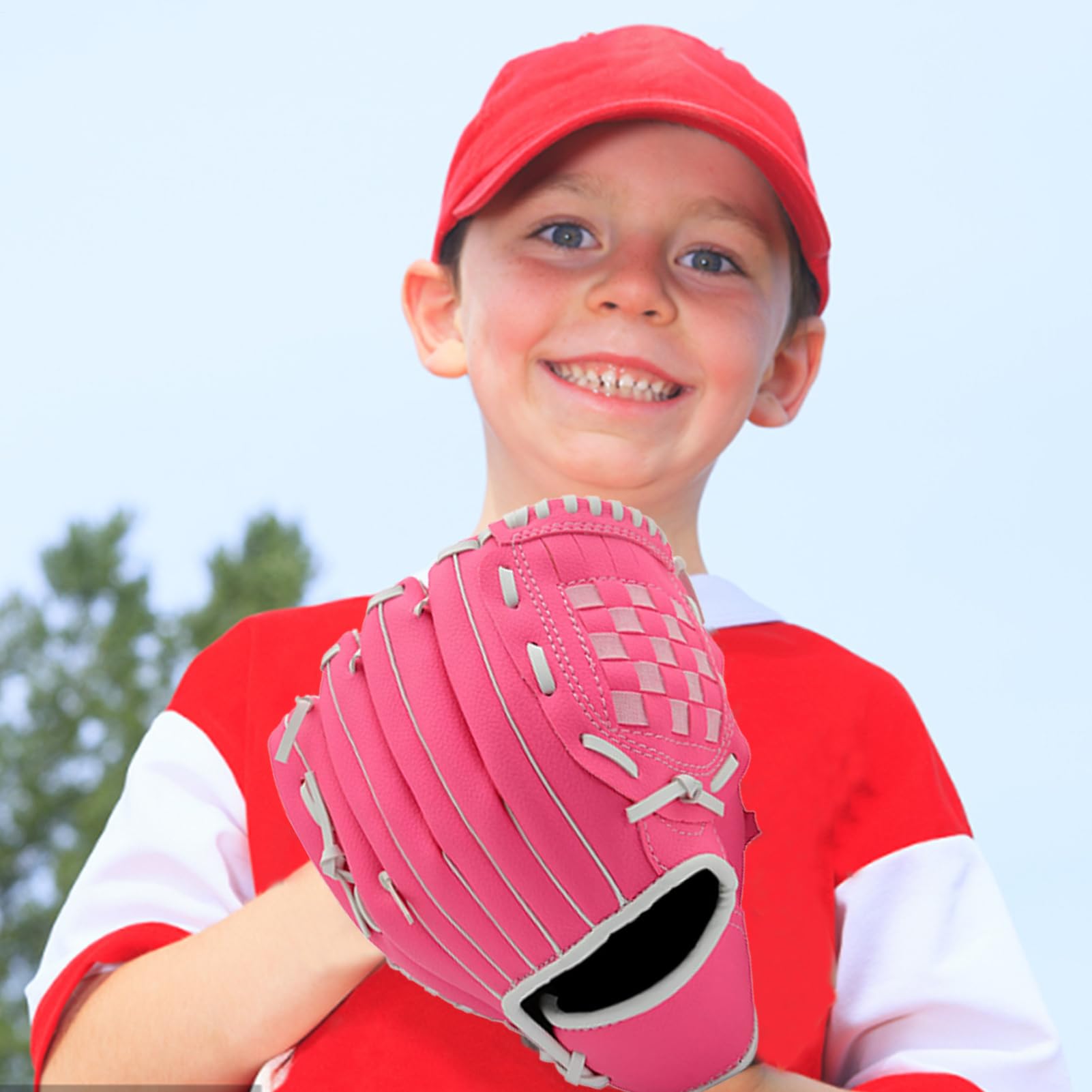 Generico Guanti da allenamento per baseball, guanti da baseball per giovani,Guanto da baseballs per adulti e ragazze | Guantii da baseballs in pelle PU addensati per bambini per principianti