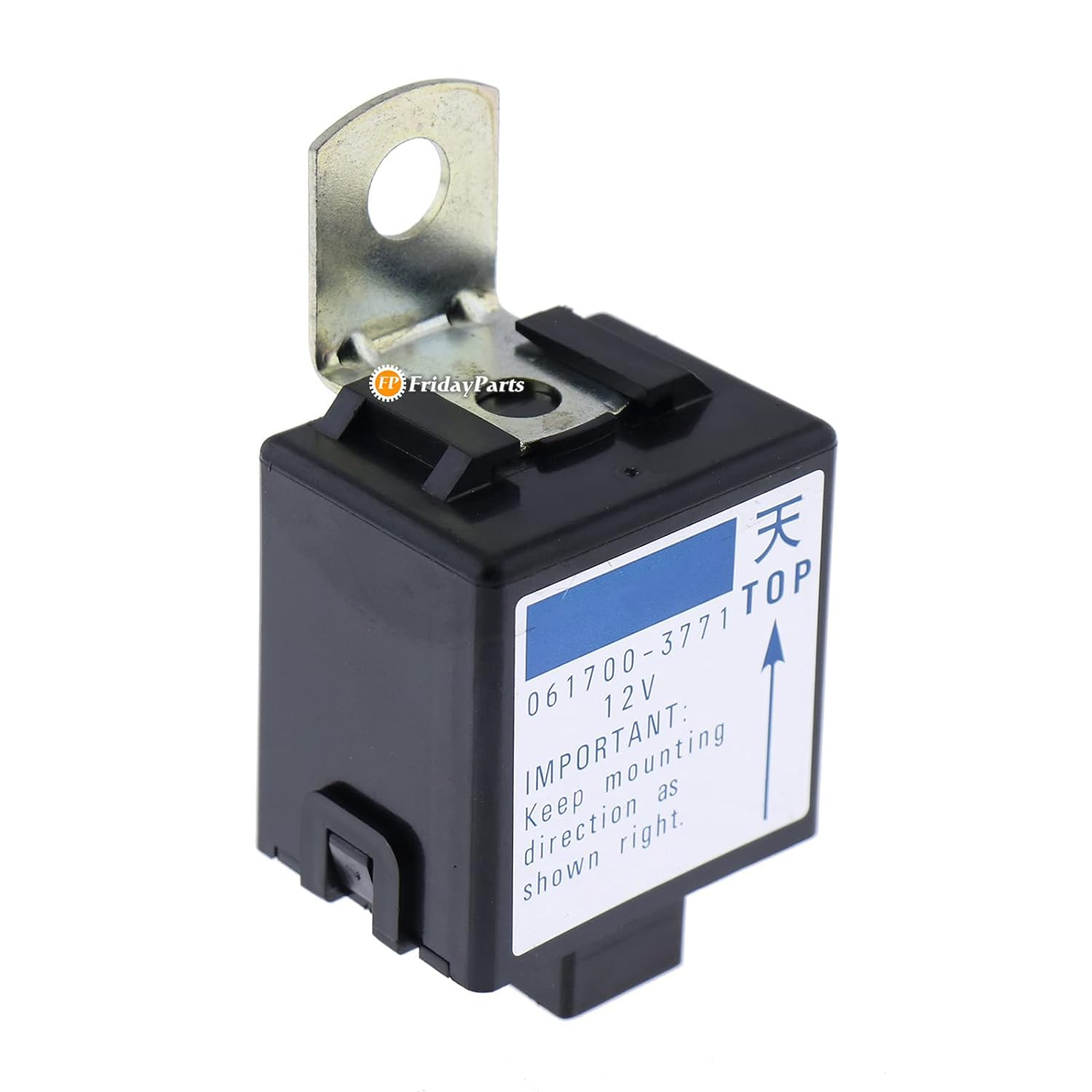 FridayParts 12V Relay 061700-3770 061700-3771 061700-3760 for Kubota Relay Stop Solenoid Replacement