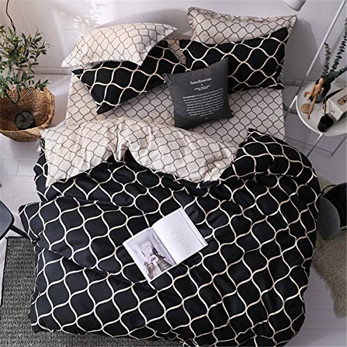 FANSU Parure de Lit Housse de Couette 3 pcs Microfibre Home Chambre à Coucher Ensemble Taies...