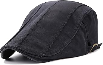 JFAN Beret Man Cotton Adjustable Beret Hat Vintage Flat Caps Newsboy Cap Berets Man