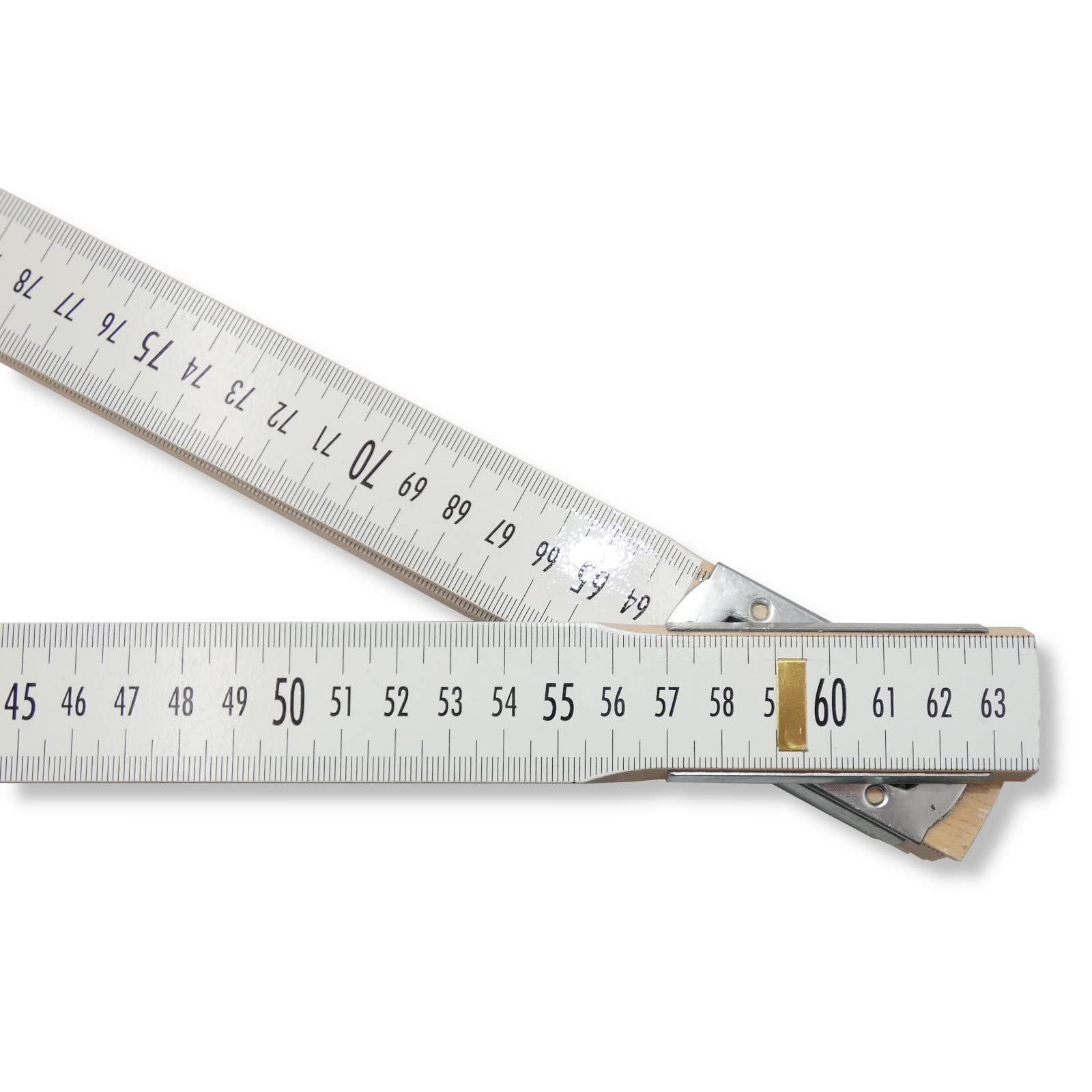 DEWEPRO® Scaletta livellante 3 m in legno – lunghezza maglie 37,7 cm – parte anteriore con divisione duplex mm – retro con passo alternato nero e rosso