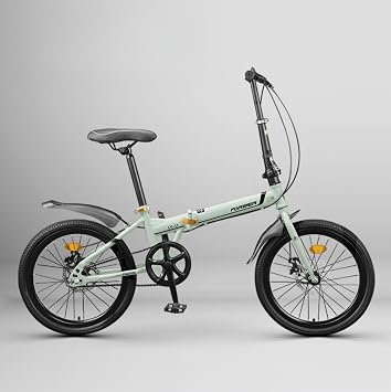 2025 New Folding Bicycle 20/22 Inch Lightweight Compact Portable Anti-slip Tires Equipped with Front and Rear Mudguards High Carbon Steel Frame Adjustable Handlebar and Saddle Height Suitable