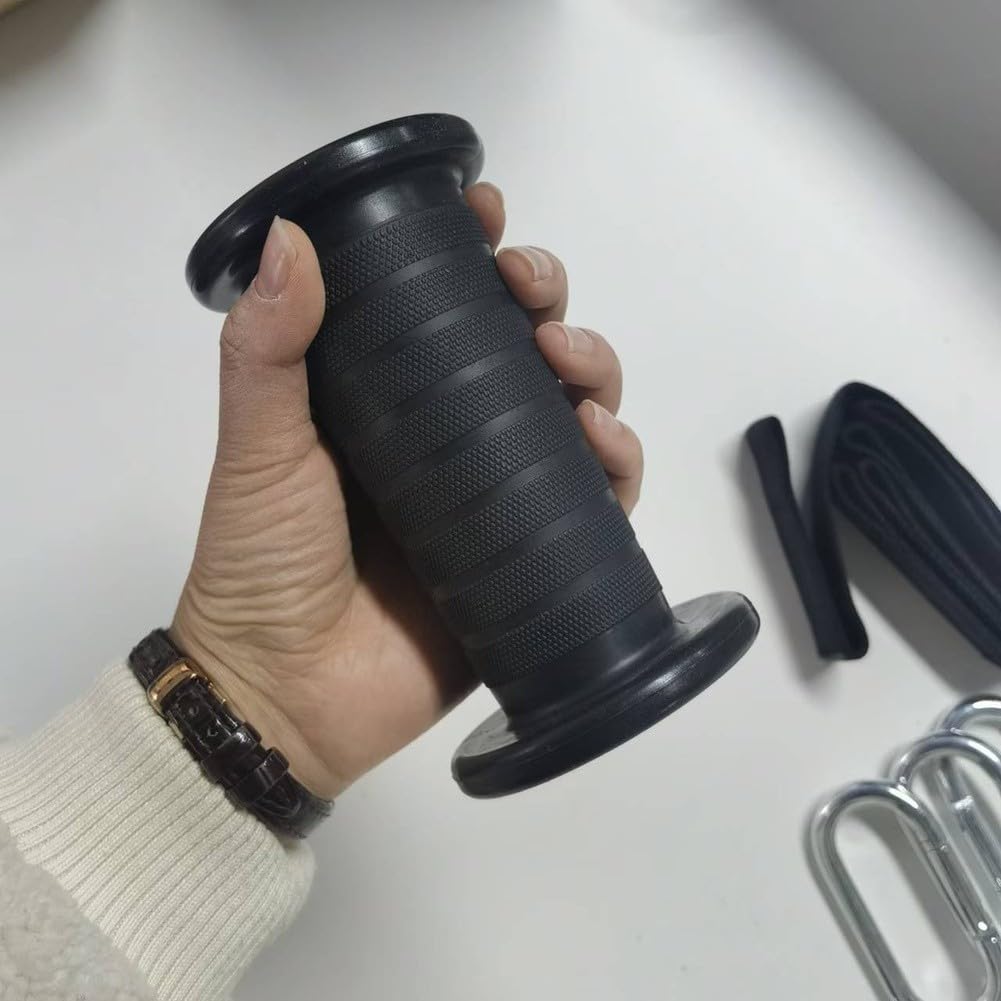 Impugnatura in corda di plastica per allenamento cardio e di forza, accessorio versatile per pulldown compatibile con macchine da palestra domestiche, design conico nero per allenamenti di isolamento