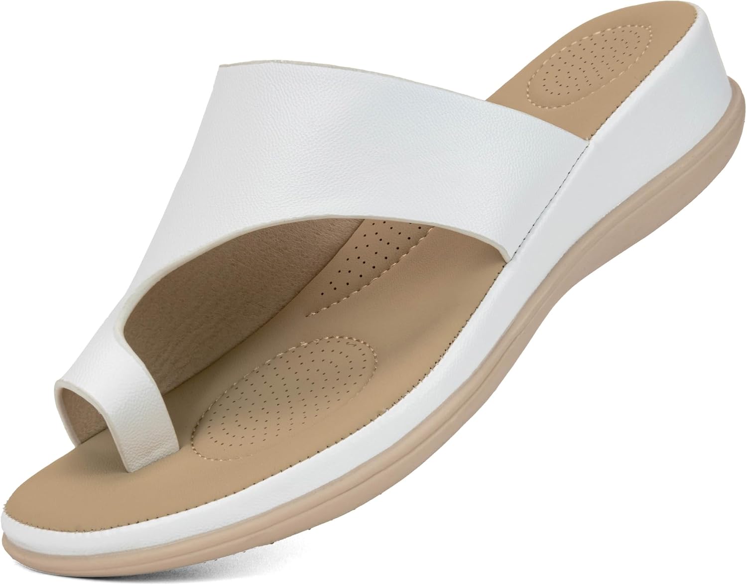 Women Pinch Toe Wedge Sandals Arch Support Slide Sandal | Comfortable Breathable Non Slip Dressy Slides Casual Slip On Shoes Walking Summer Vacation Outdoor