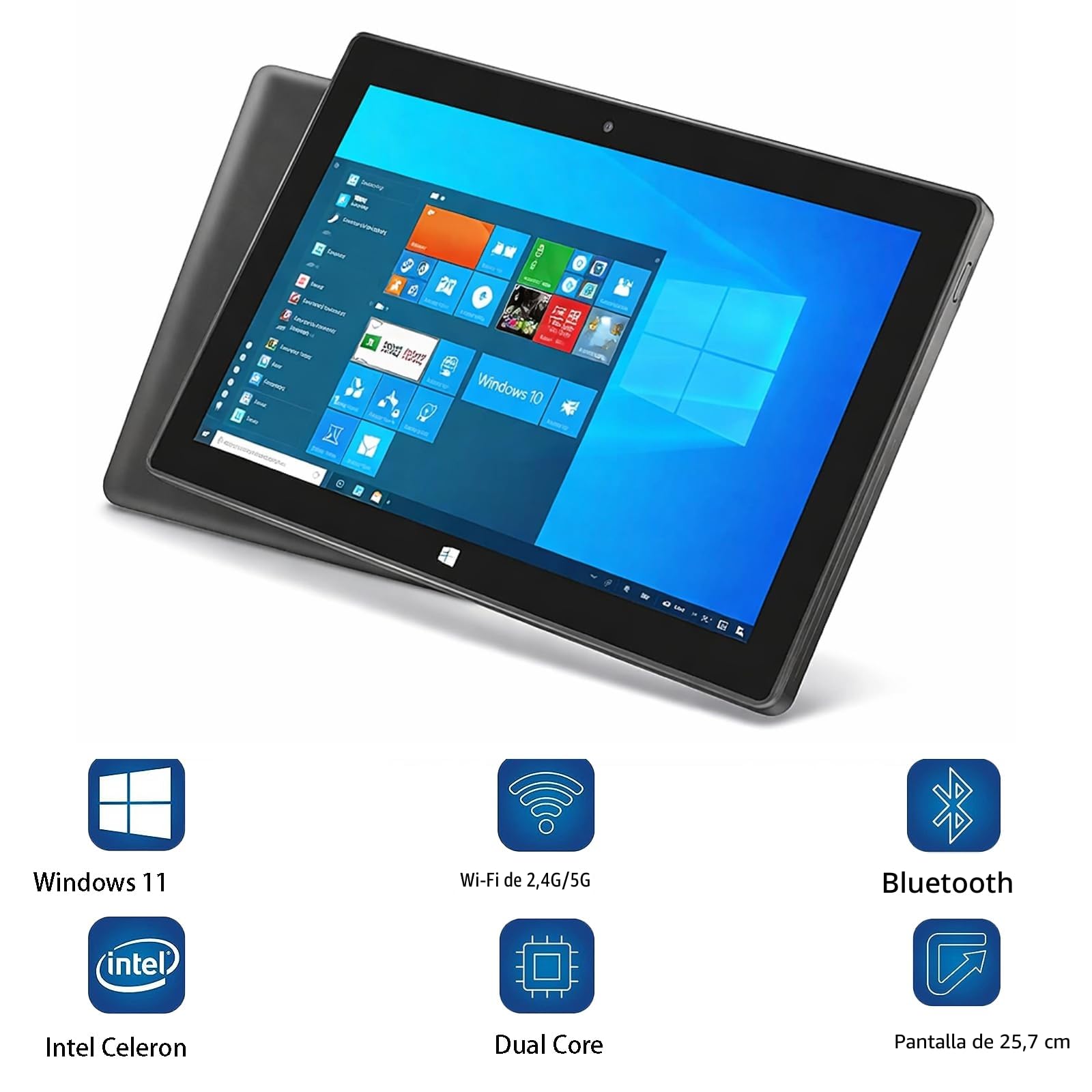 Windows Tablet PC de 10 Pulgadas Tablet Windows 11 Intel Processor, Tablet Computer HD Touchscreen 6GB RAM + 128GB, 6000mAh de Gran batería