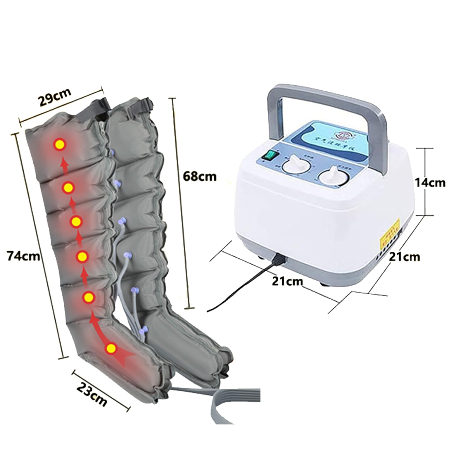 Massaggiatore Elettrico Per Gambe Massaggiatore Ad Onde Di Pressione Per Polpacci, Gambe E Piedi, Massaggiatore a Compressione D'aria