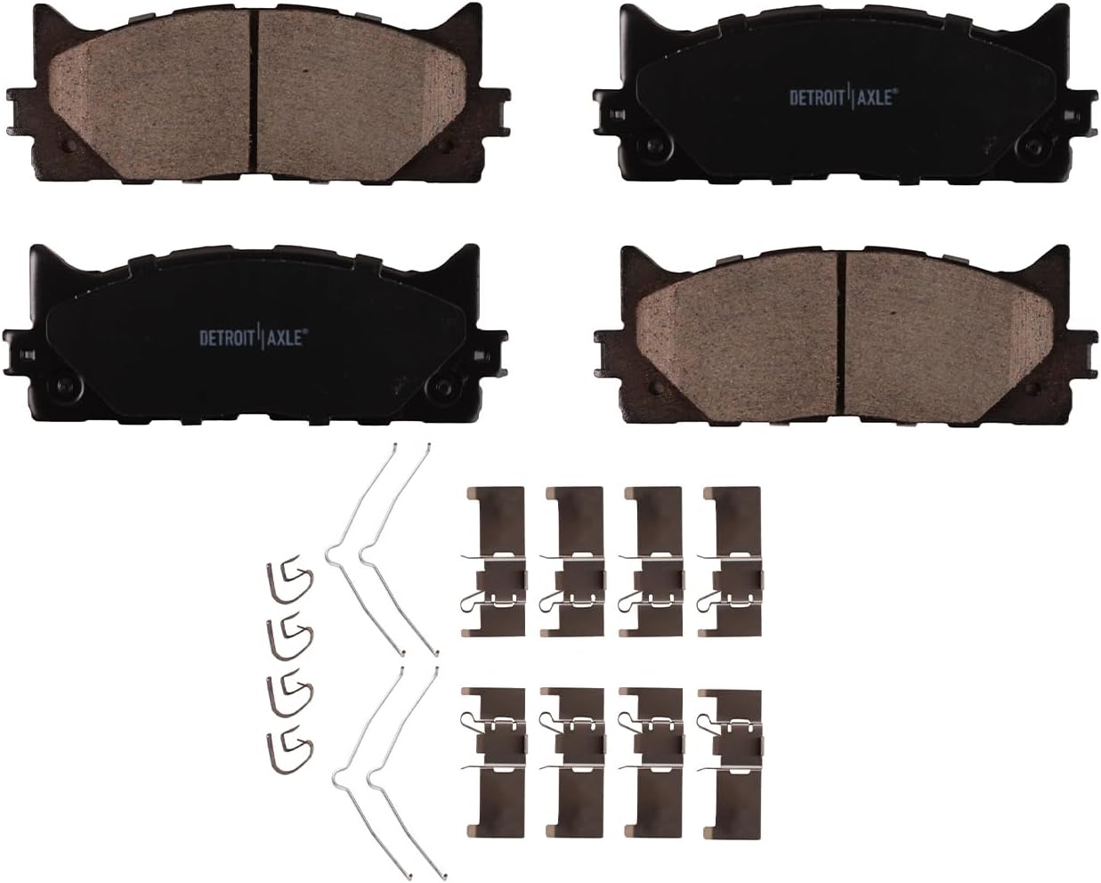 Detroit Axle - Front 2pc Brake Pads for Toyota Camry Avalon Lexus ES300h | ES350, 2 Ceramic Brake Pads w/Hardware Replacement
