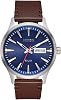 NIXON Sentry Solar A1347-100m Water Resistant Stainless Steel Solar Powered Analog Watch (40 mm Watch Face, 20-18 mm Custom Tapered Genuine Leather Band)