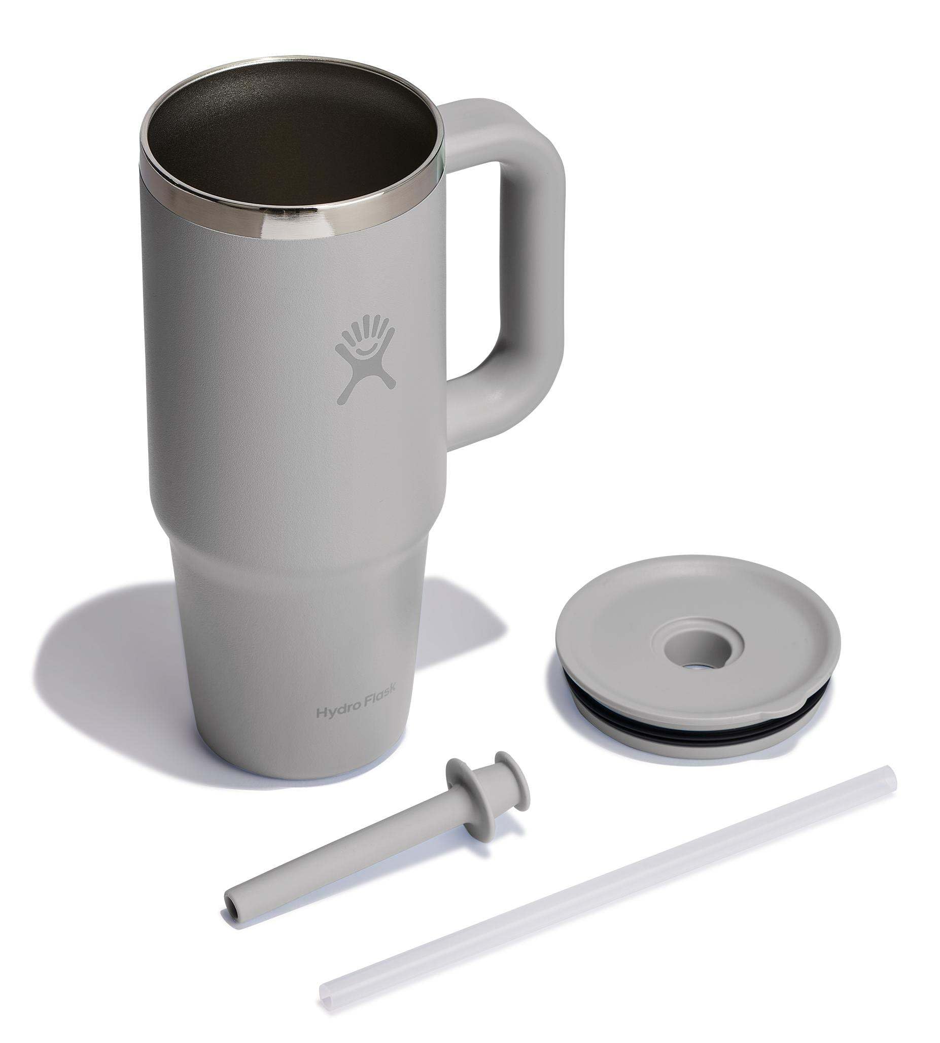 HYDRO FLASK, Travel Tumbler 709 ml (24 oz) with Closable Press-In Straw Lid, Stainless Steel, Double Wall Vacuum Insulated - Image 4