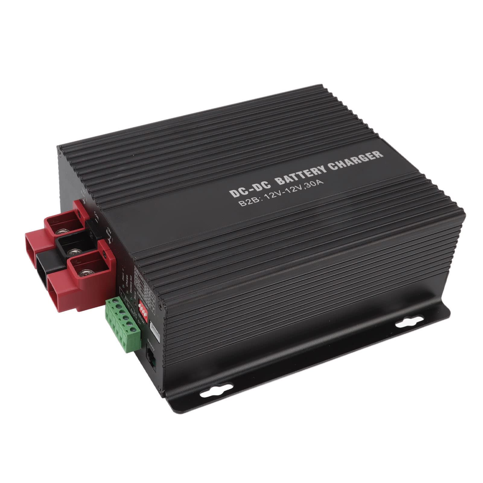 FTVOGUE Cargador de Batería de CC a CC, Controlador Solar de Aleación de Aluminio con Conexión de Aplicación Móvil 12V 30A Ideal para Automóviles y Vehículos Recreativos (B2B1230)