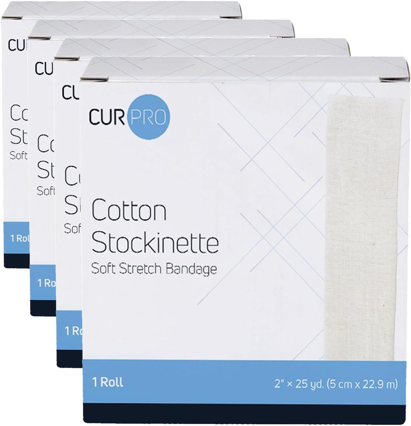 Dynarex Cotton Stockinette, 2" x 25 yds., Non-Sterile & Latex-Free, Bandage for Preventing Skin Irritation and Cast Wrinkles, Made from 100% Pure Cotton, 1 Stockinette Roll (Packaging May Vary)