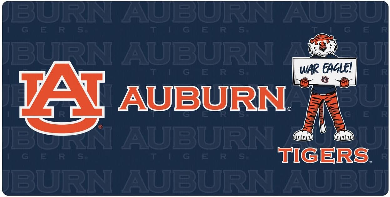 Head Case Designs Officially Licensed Auburn University AU War Eagle Auburn University 23.62 x 11.81 x 0.12 inches (600 x 300 mm) - L Gaming Office Desk PC Keyboard Mouse Mat Pad - Image 2
