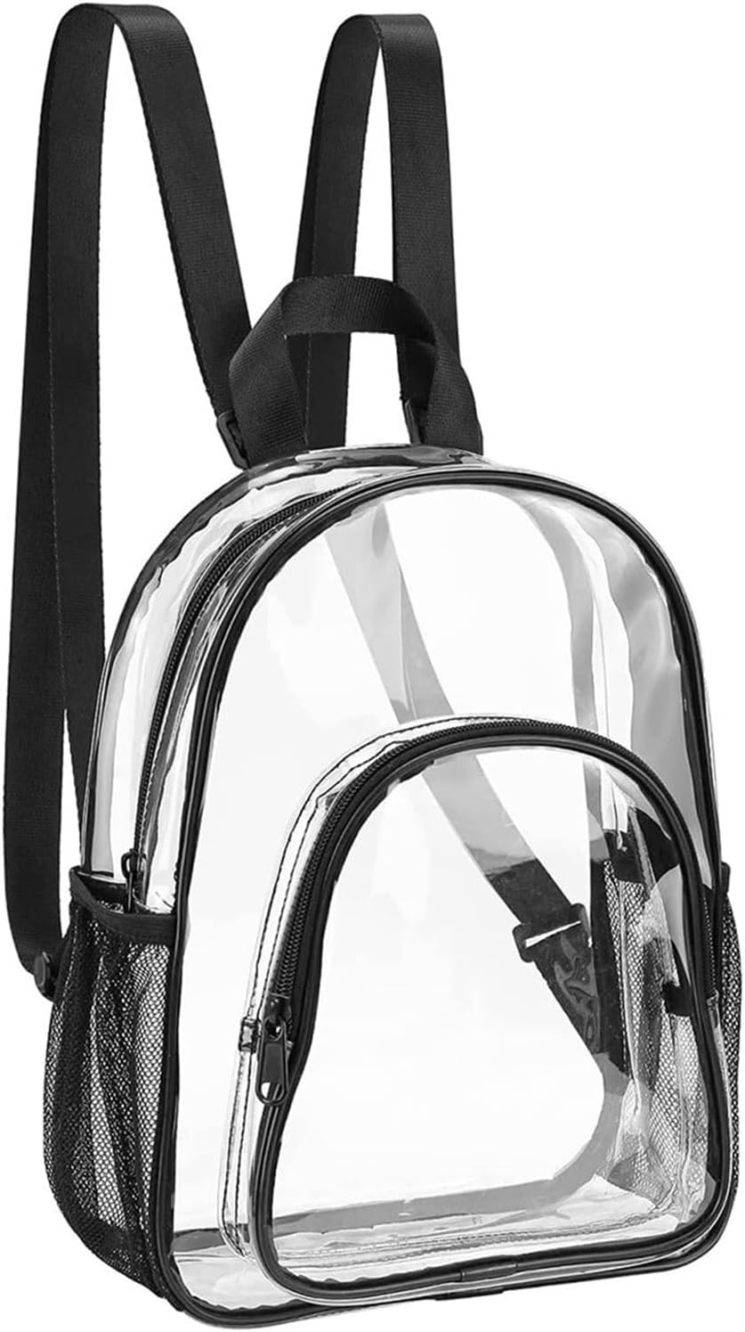 Clear Stadium Bag Backpack Transparent Backpack Waterproof Outdoor Sports Fitness Knapsack Casual Travel Visible Large Capacity Shoulders Bag