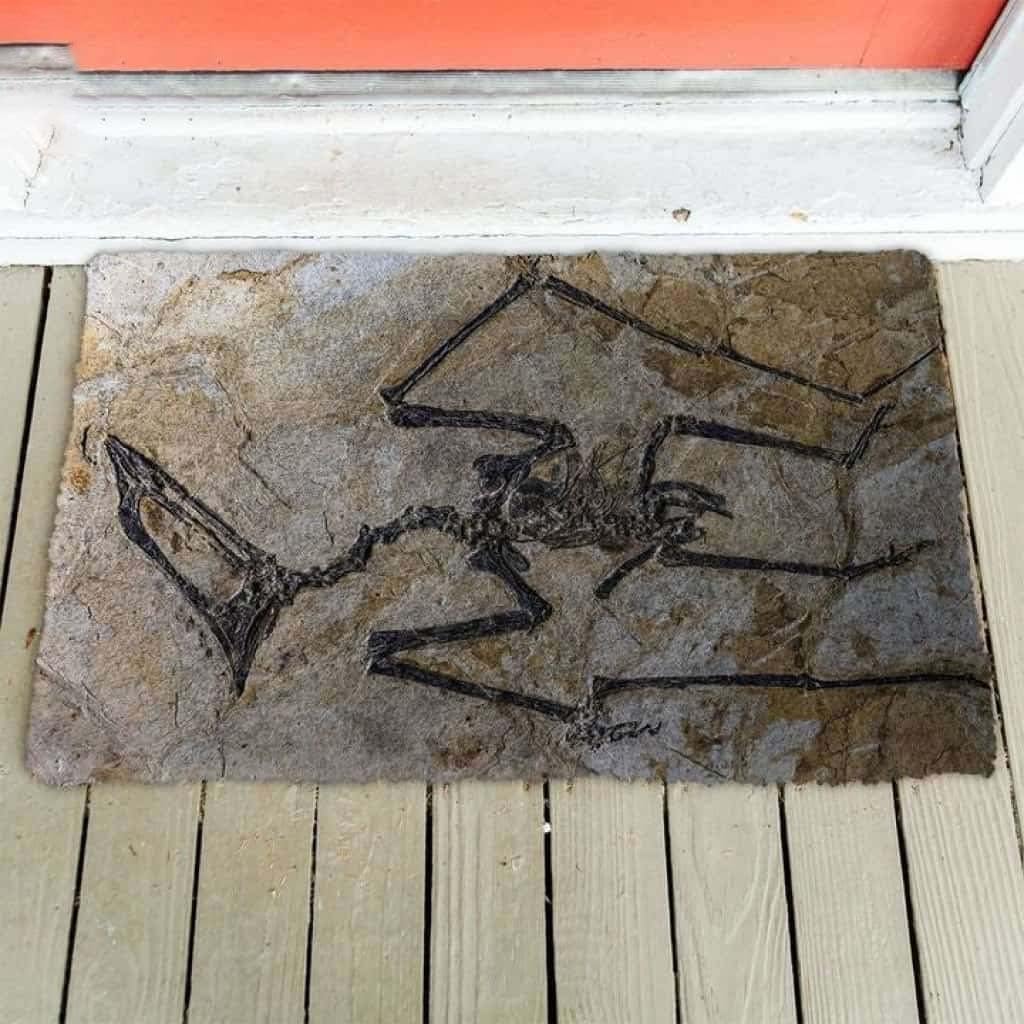 Paillasson extérieur entrée tapis de porte antidérapant fossile amusant