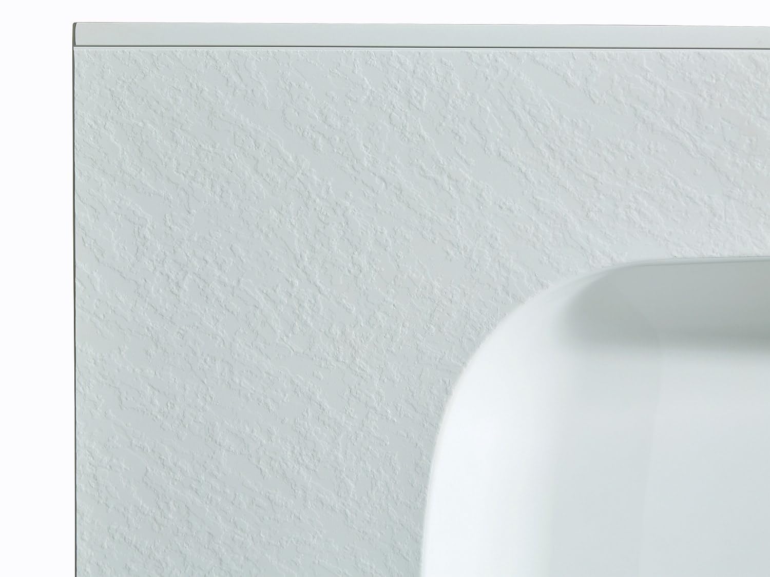 Vente-unique - Lavabo empotrado Okiwa - L 80cm x A 46cm x H 14.5cm - resina - blanco