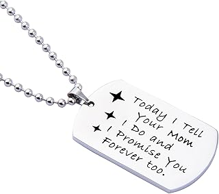 ENSIANTH Gift for Stepson Step Daughter Today I tell your Dad I do and I promise you Forever too Necklace,Wedding Gif Blended Family Gif