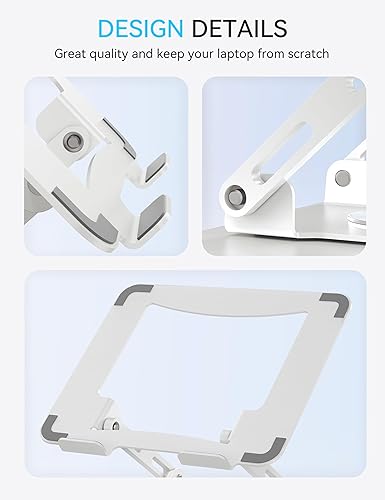 Miniatura 8 de SOUNDANCE - Soporte para laptop con base giratoria de 360, elevador ergonómico para computadora para escritorio, altura ajustable multi-ángulo,