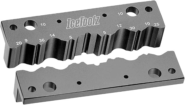 IceToolz Axle Vise | Lightweight and Portable Hub Adjustment Tool | Compatible with 5-36mm Axles | Durable Aluminum Construction | Black