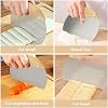 Orret Home Steel Dough Cutter, Metal Dough Scraper with Wooden Handle, Cake Scraping Apparatus, Dough Slicer, Steel Shaper and Portioner for Pasta and Pastry, Multi-Purpose Handle in the Kitchen
