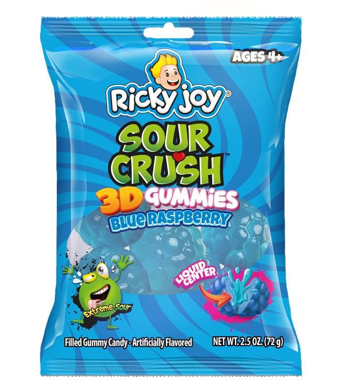Ricky Joy 3D Gummies Variety Pack 4 bolsas 2.54 oz c/u miniatura 3