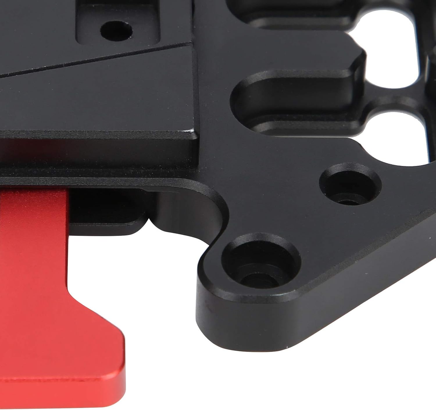 Aluminium Alloy V Shape Battery Plate, Universal V Mount Battery Base for Cameras, CNC Machined Quick Release with Safety Lock, Black Accessory for All V Mount Batteries