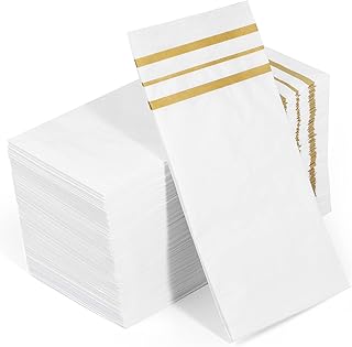 100 Pcs Dinner Paper Napkins Disposable Hand Towels for...