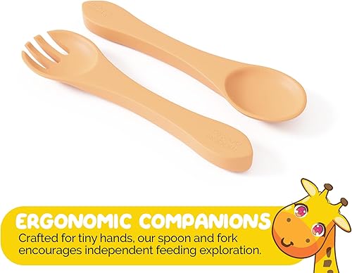 Miniatura 9 de Set de alimentación para bebés en color albaricoque completo BLW Supply Essentials (juego de 7 piezas)