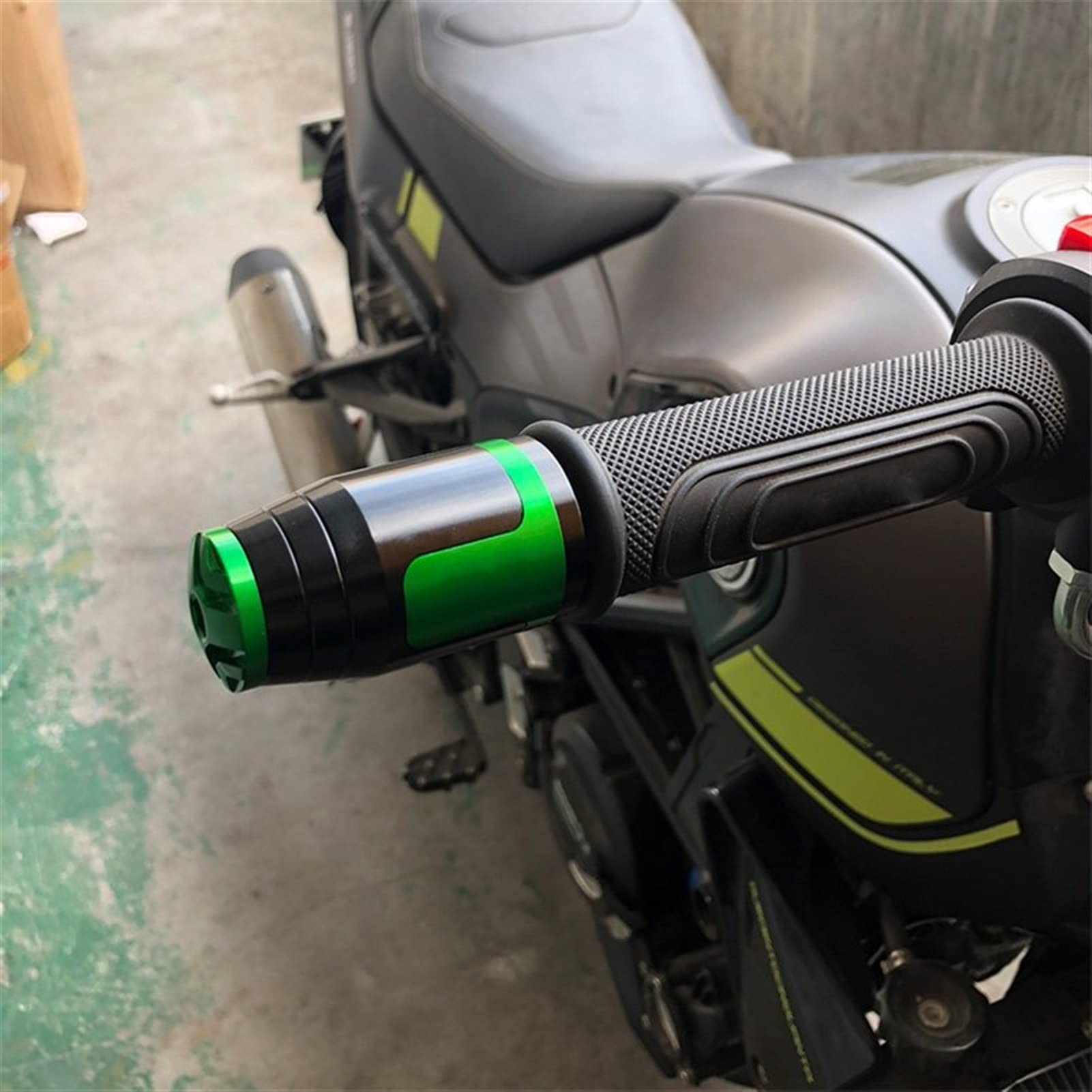 Poignées De Guidon Moto En Caoutchouc Et Aluminium - Pour Kawasaki Z900, Z800, Z650, Z1000... - Universelles 22mm
